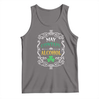 Funny May Contain Alcohol Tank Top Irish Beer Drinking St Patrick's Day