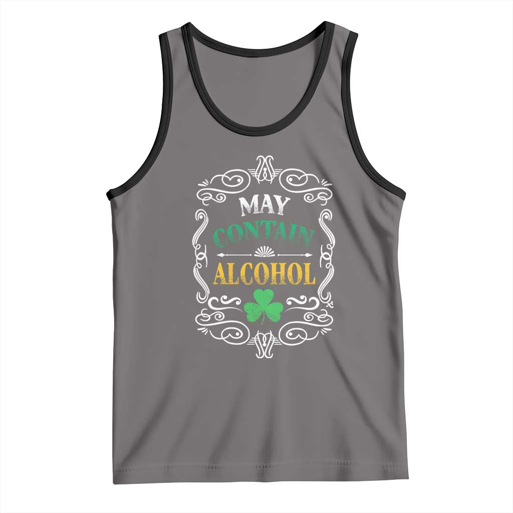 Funny May Contain Alcohol Tank Top Irish Beer Drinking St Patrick's Day