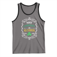 Funny May Contain Alcohol Tank Top Irish Beer Drinking St Patrick's Day