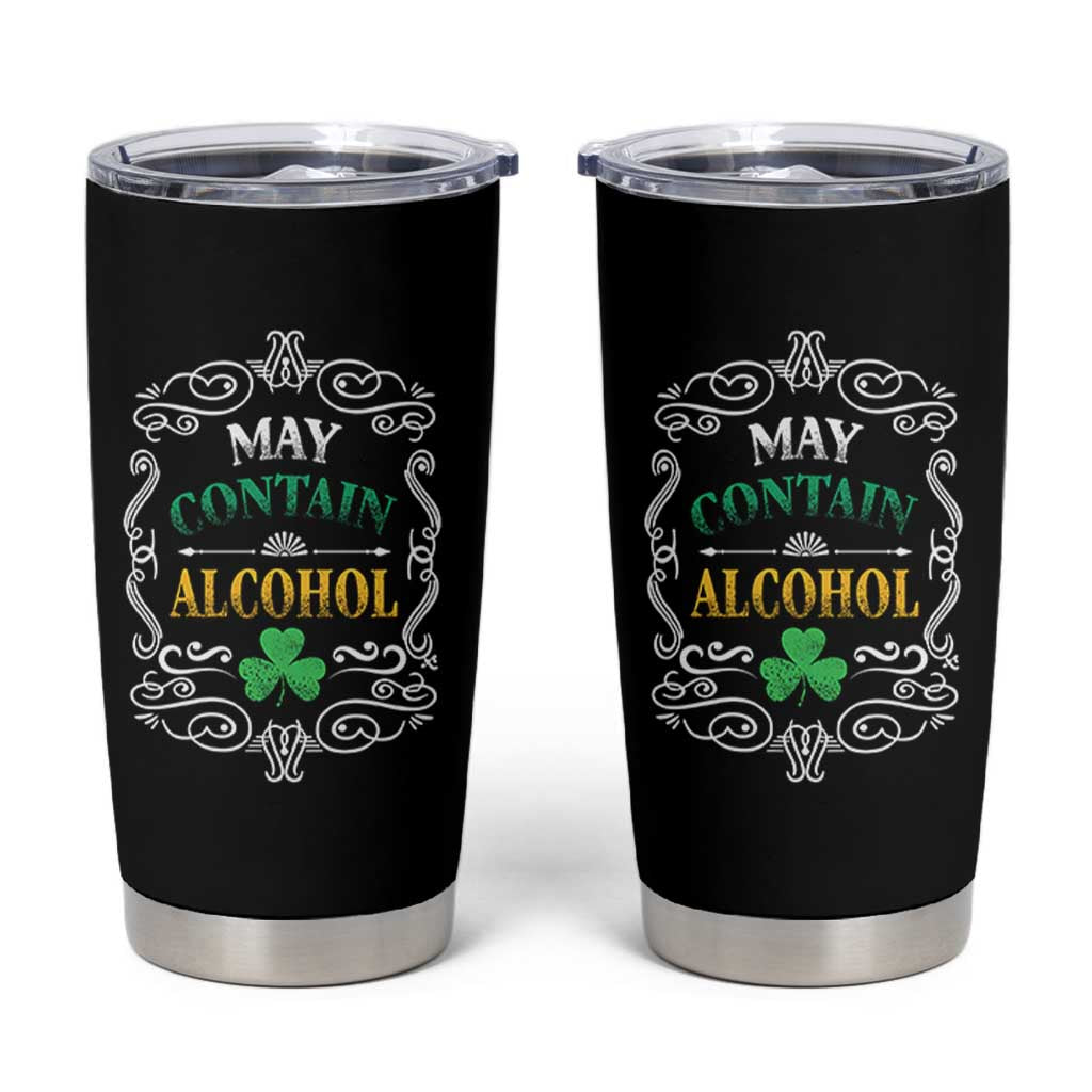 Funny May Contain Alcohol Tumbler Cup Irish Beer Drinking St Patrick's Day - Wonder Print Shop