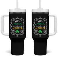 Funny May Contain Alcohol Tumbler With Handle Irish Beer Drinking St Patrick's Day - Wonder Print Shop