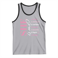 Woman Affirmation Tank Top She Is Strong Motivated Confident Blessed Beautiful