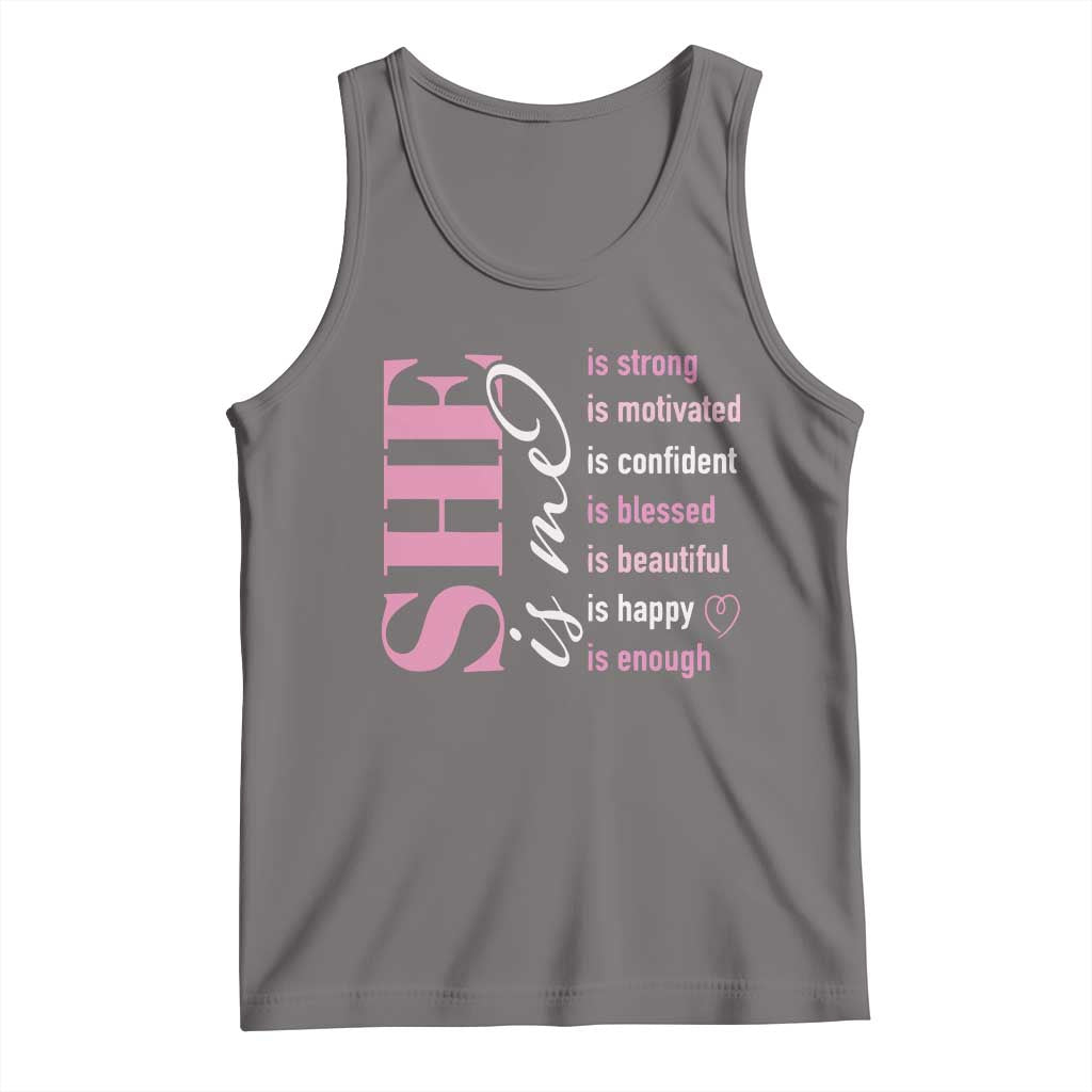 Woman Affirmation Tank Top She Is Strong Motivated Confident Blessed Beautiful