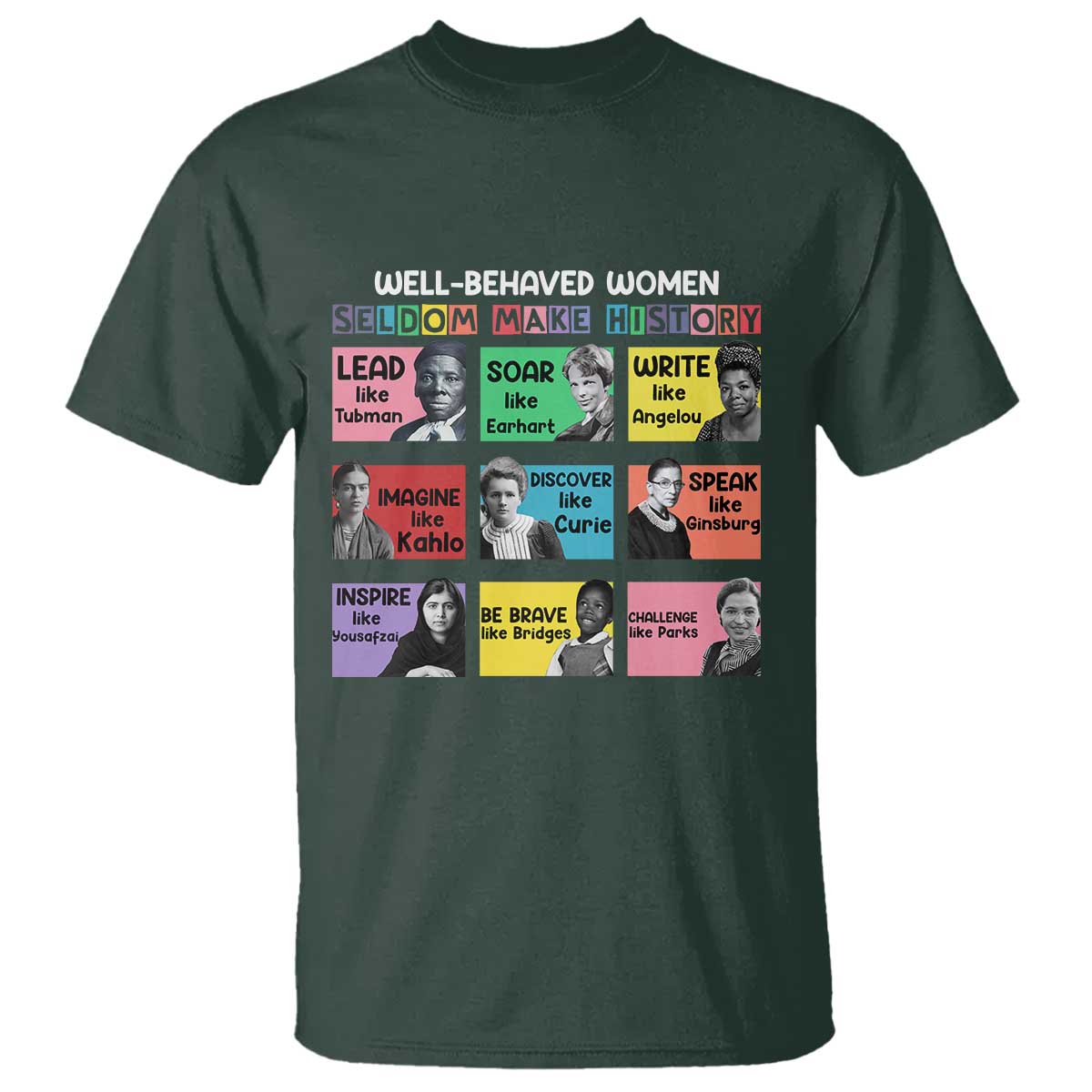 Well Behaved Women Rarely Make History T Shirt National Women's History Month