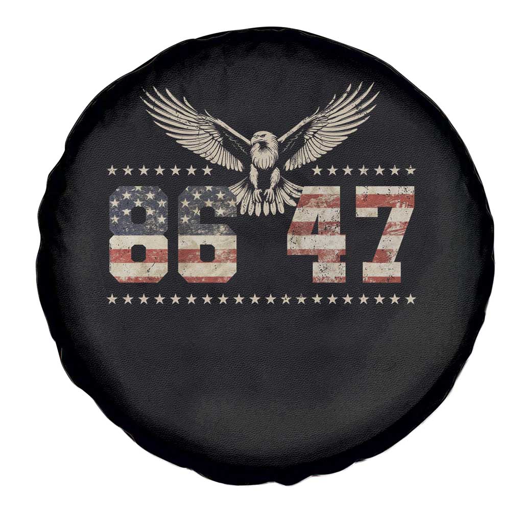 Funny Vintage 86 47 Spare Tire Cover Eagle Vintage American Flag