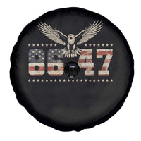Funny Vintage 86 47 Spare Tire Cover Eagle Vintage American Flag