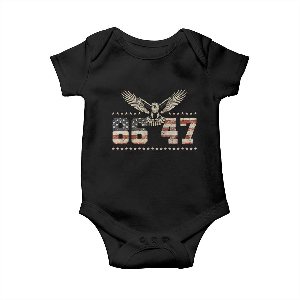 Funny Vintage 86 47 Baby Onesie Eagle Vintage American Flag