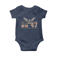 Funny Vintage 86 47 Baby Onesie Eagle Vintage American Flag