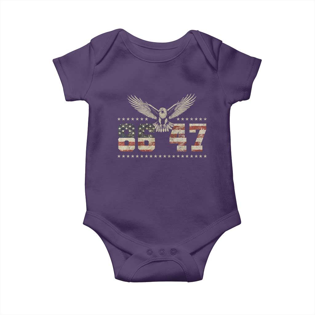 Funny Vintage 86 47 Baby Onesie Eagle Vintage American Flag