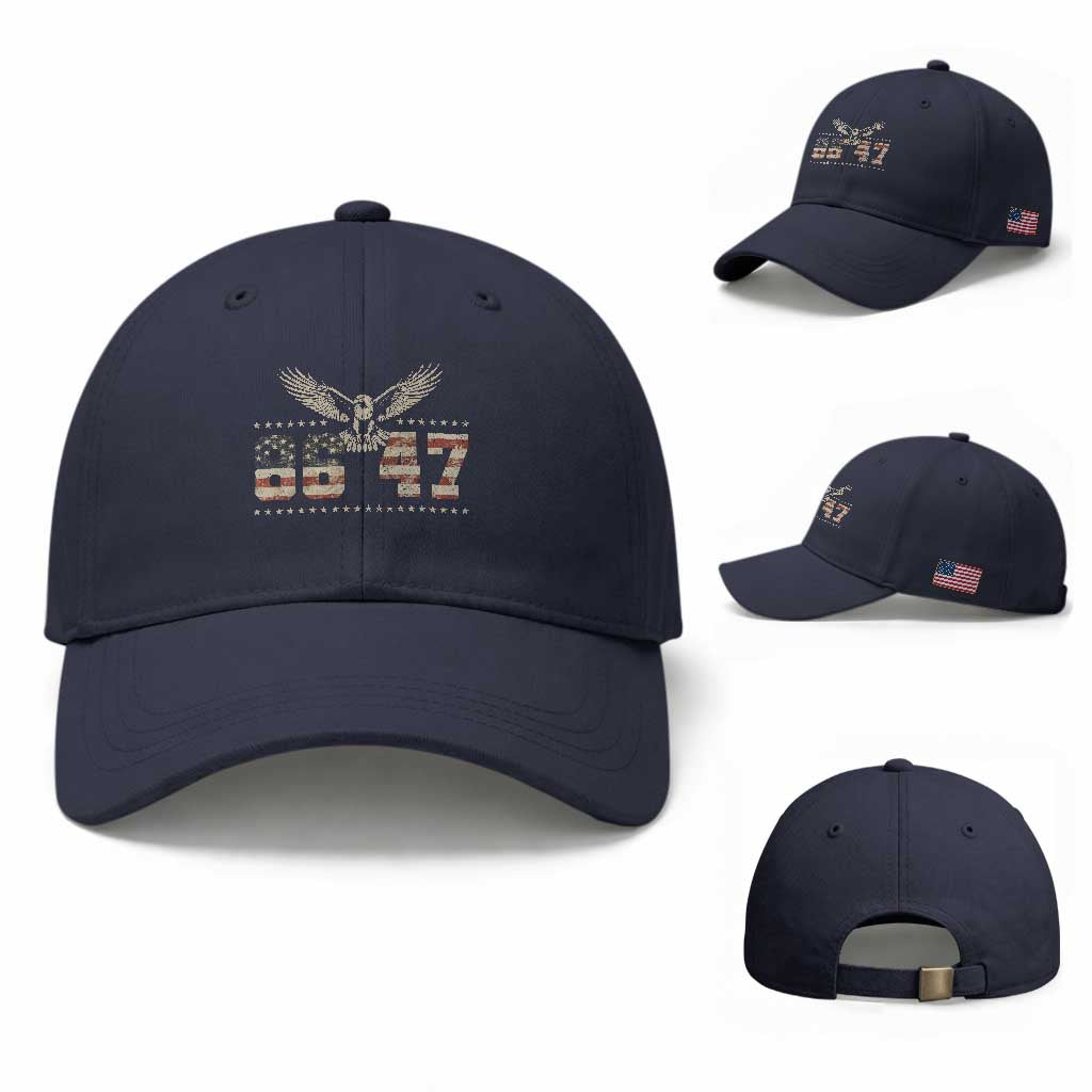 Funny Vintage 86 47 Baseball Cap Eagle Vintage American Flag