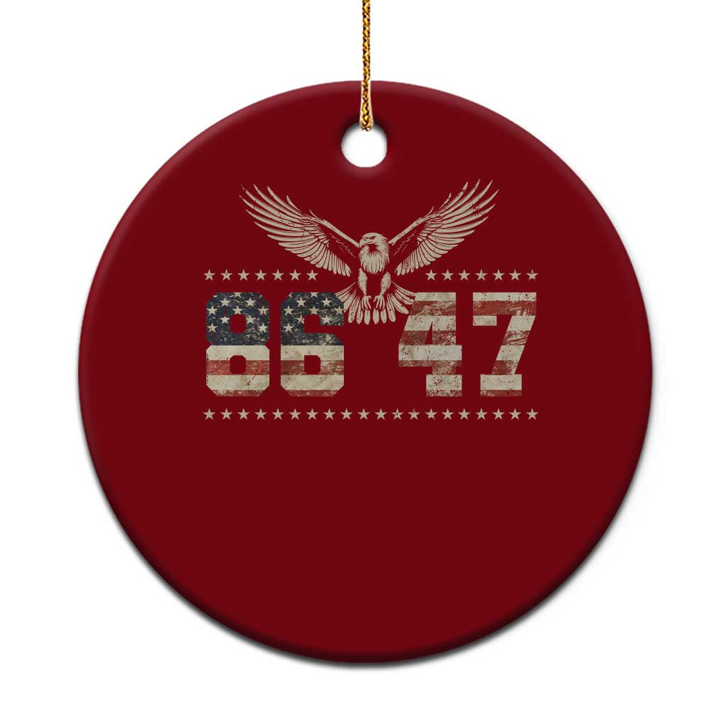 Funny Vintage 86 47 Ceramic Ornament Eagle Vintage American Flag - Wonder Print Shop