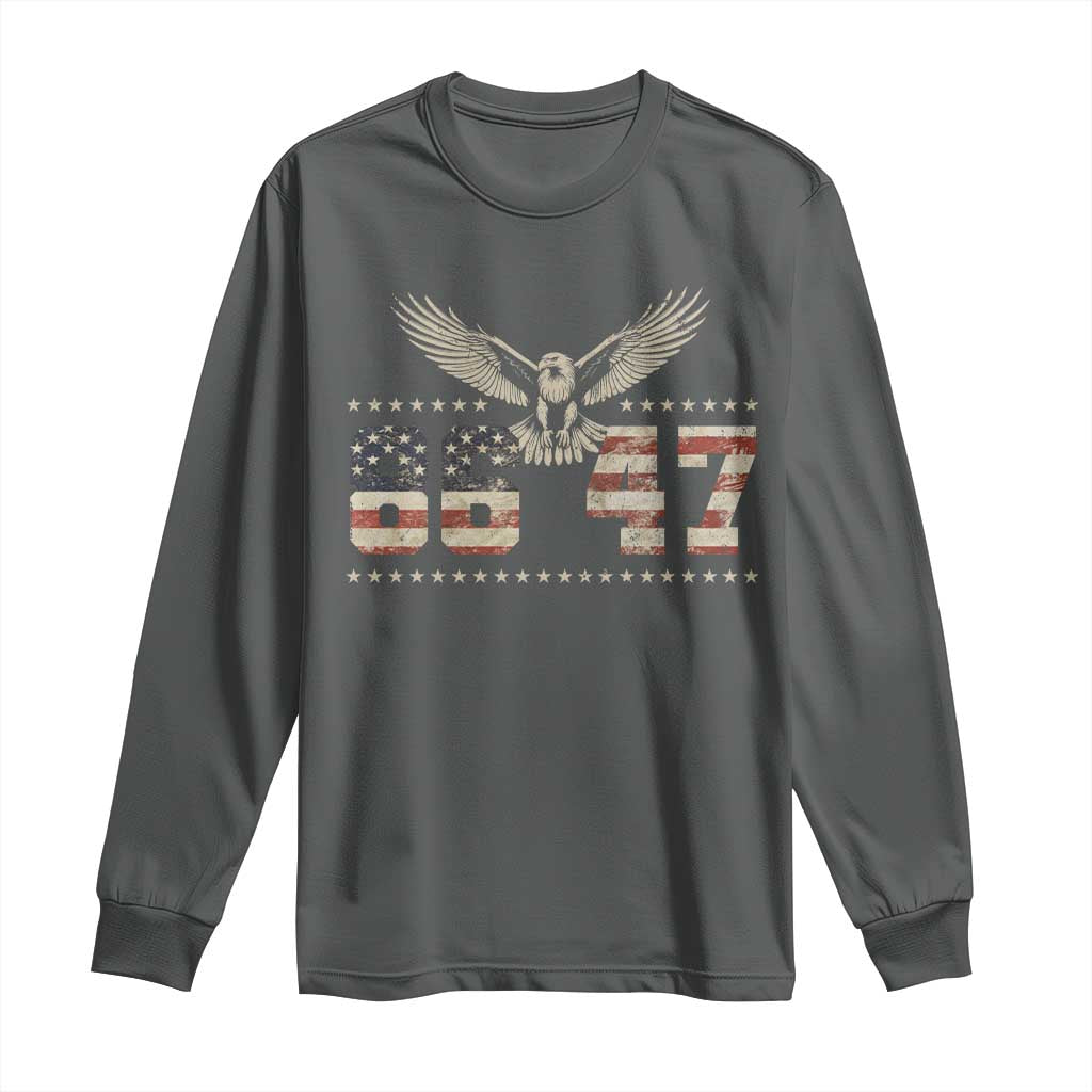 Funny Vintage 86 47 Long Sleeve Shirt Eagle Vintage American Flag