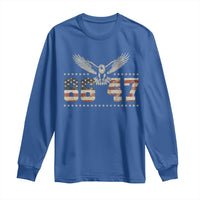 Funny Vintage 86 47 Long Sleeve Shirt Eagle Vintage American Flag