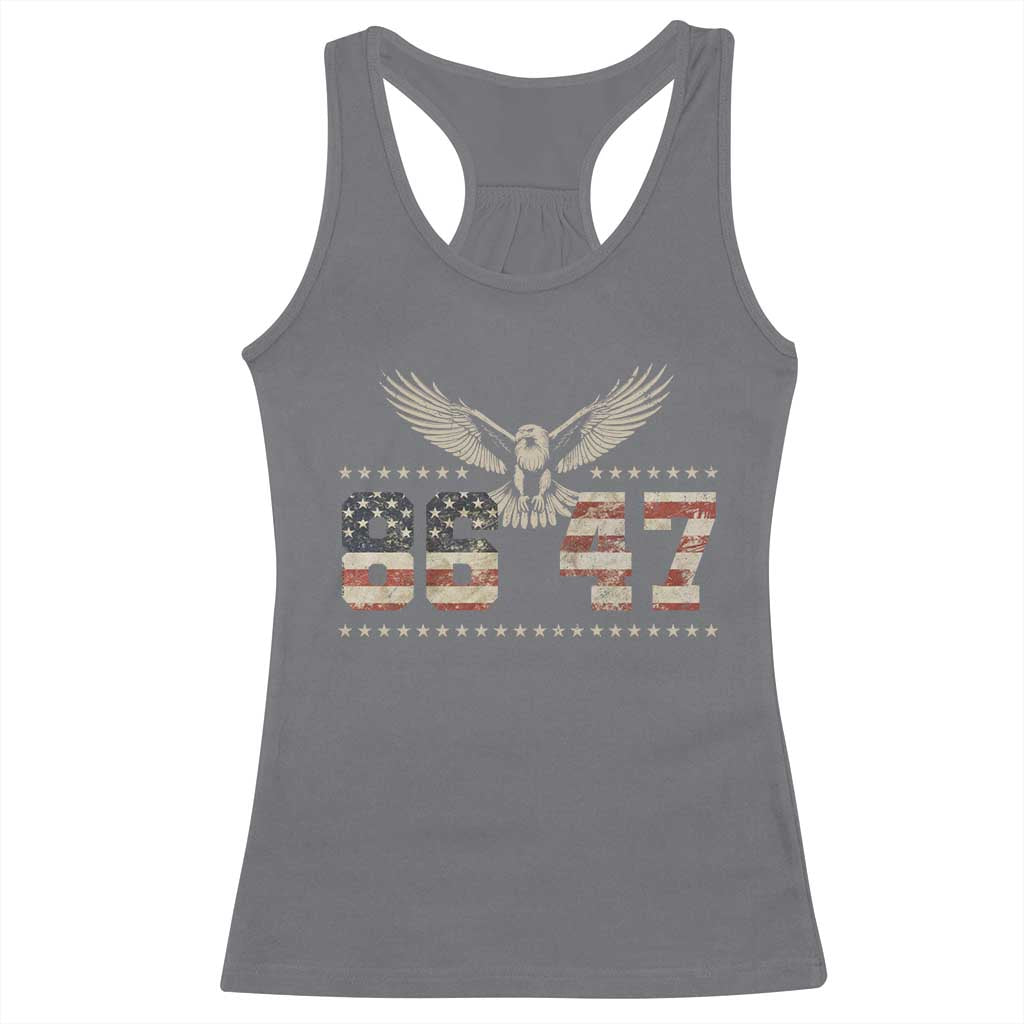Funny Vintage 86 47 Racerback Tank Top Eagle Vintage American Flag