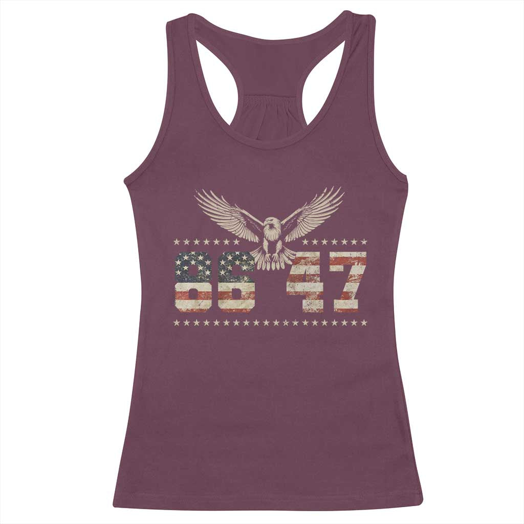 Funny Vintage 86 47 Racerback Tank Top Eagle Vintage American Flag