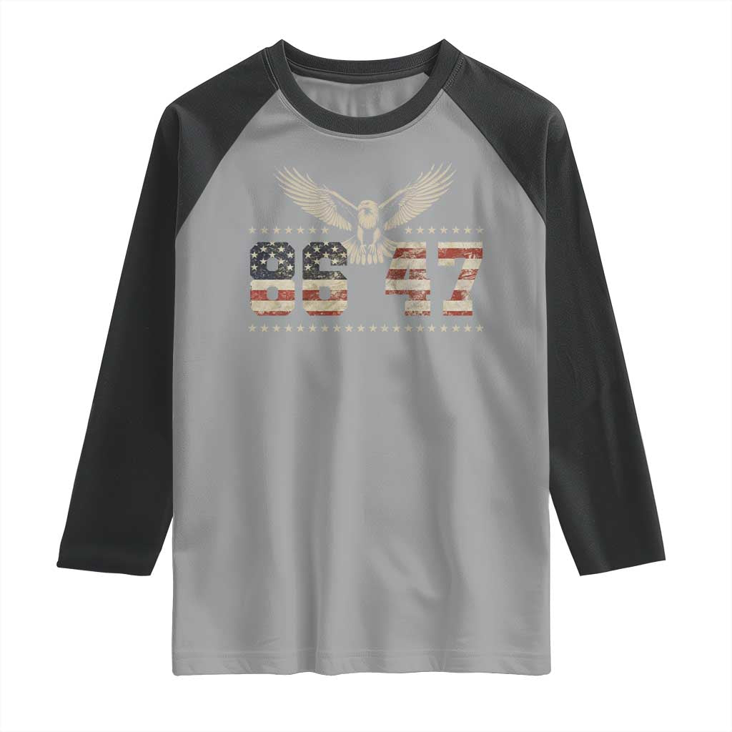 Funny Vintage 86 47 Raglan Shirt Eagle Vintage American Flag