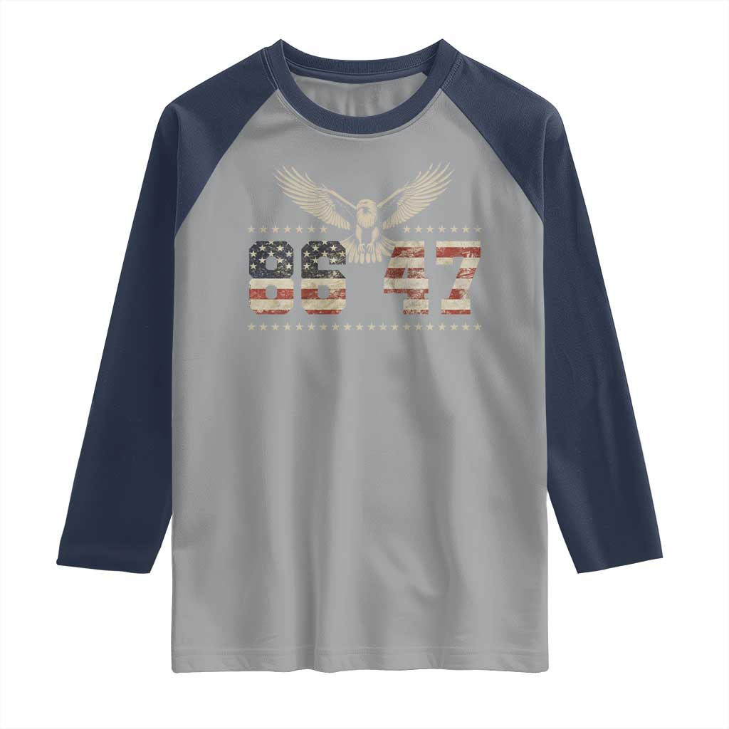 Funny Vintage 86 47 Raglan Shirt Eagle Vintage American Flag