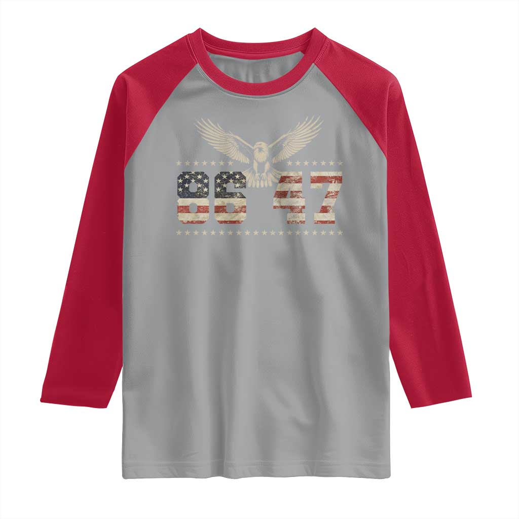 Funny Vintage 86 47 Raglan Shirt Eagle Vintage American Flag