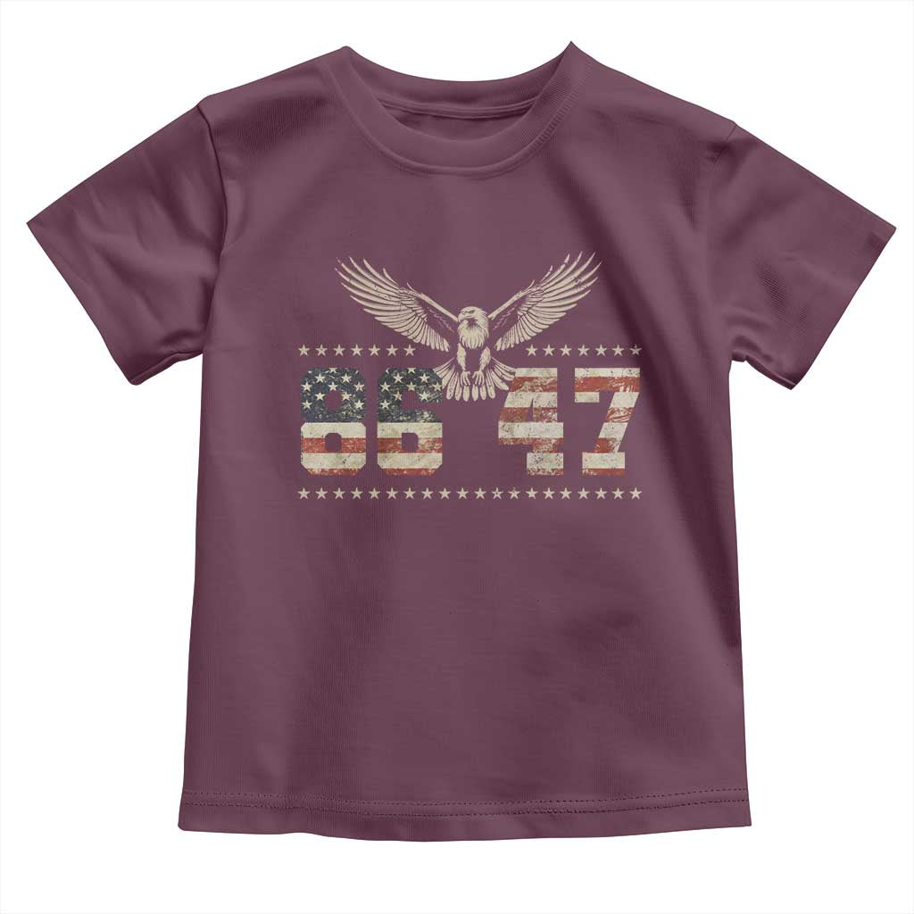 Funny Vintage 86 47 Toddler T Shirt Eagle Vintage American Flag