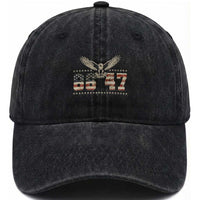 Funny Vintage 86 47 Washed Cotton Baseball Cap Eagle Vintage American Flag