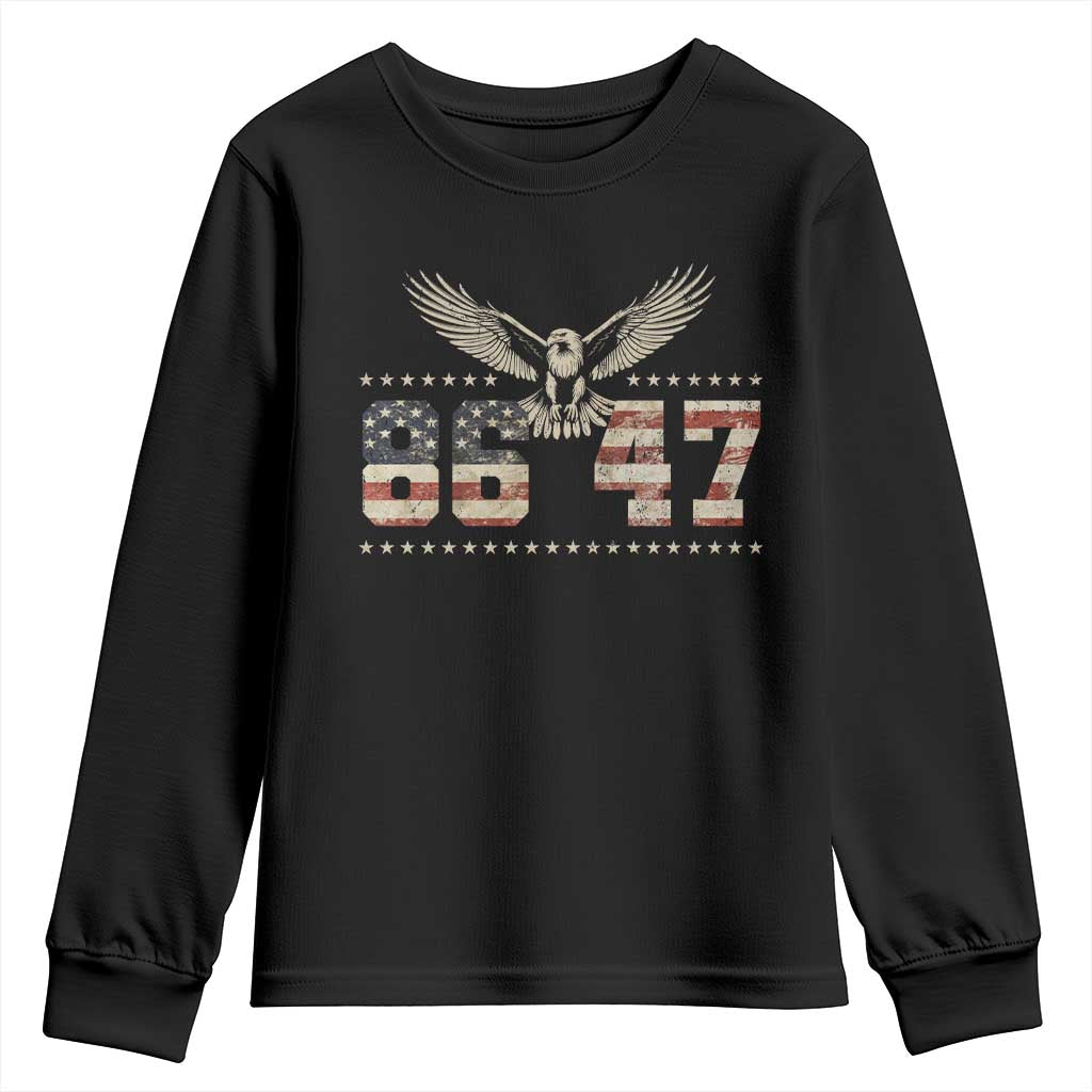 Funny Vintage 86 47 Youth Sweatshirt Eagle Vintage American Flag