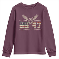 Funny Vintage 86 47 Youth Sweatshirt Eagle Vintage American Flag