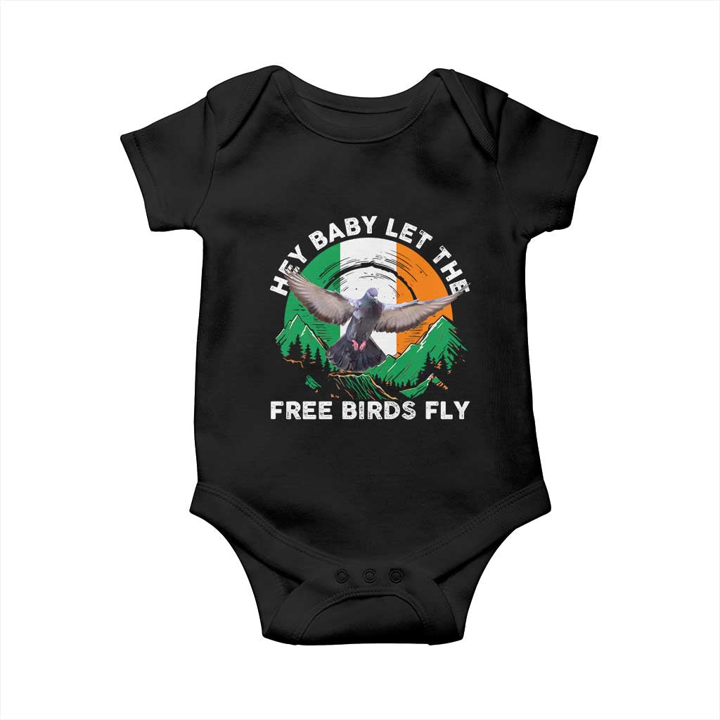Irish Pride Baby Onesie Hey Baby Let The Free Birds Fly Ireland Flag