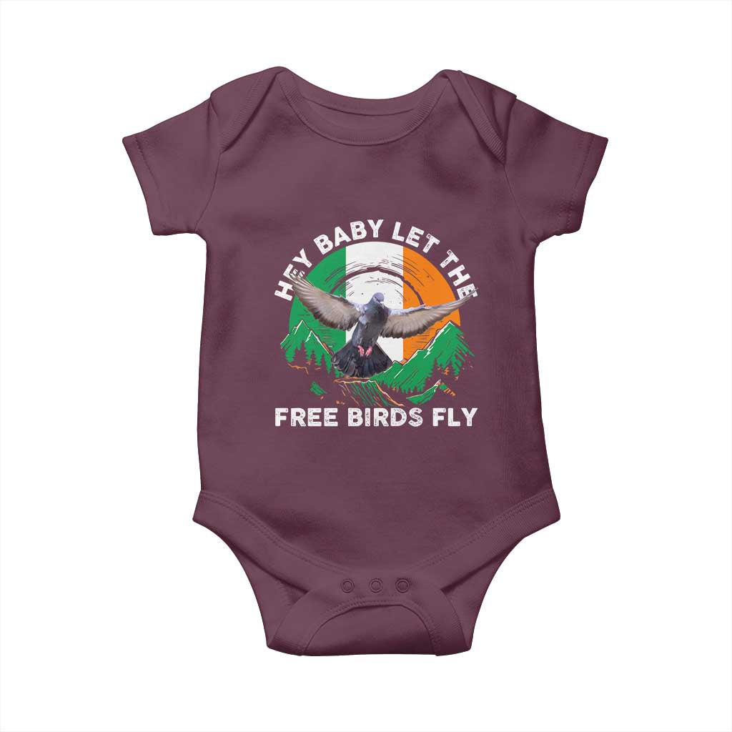 Irish Pride Baby Onesie Hey Baby Let The Free Birds Fly Ireland Flag