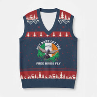 Irish Pride V-Neck Knit Sweater Vest Hey Baby Let The Free Birds Fly Ireland Flag - Wonder Print Shop