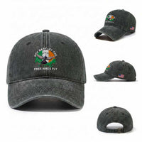 Irish Pride Washed Cotton Baseball Cap Hey Baby Let The Free Birds Fly Ireland Flag