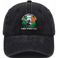 Irish Pride Washed Cotton Baseball Cap Hey Baby Let The Free Birds Fly Ireland Flag