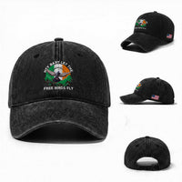 Irish Pride Washed Cotton Baseball Cap Hey Baby Let The Free Birds Fly Ireland Flag