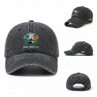 Irish Pride Washed Cotton Baseball Cap Hey Baby Let The Free Birds Fly Ireland Flag