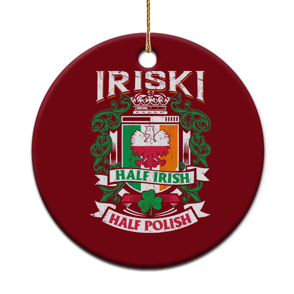 Iriski Half Irish Half Polish Ceramic Ornament Polish St Patricks Day Eagle - Wonder Print Shop