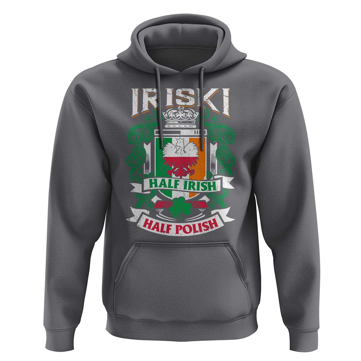 Iriski Half Irish Half Polish Hoodie Polish St Patricks Day Eagle