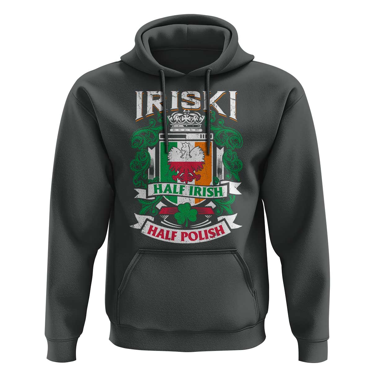 Iriski Half Irish Half Polish Hoodie Polish St Patricks Day Eagle