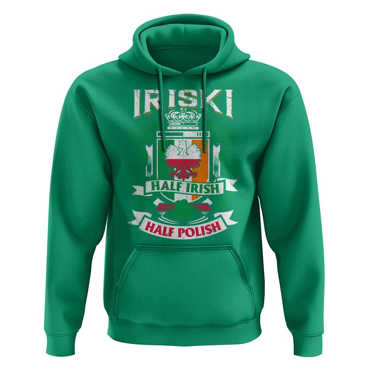 Iriski Half Irish Half Polish Hoodie Polish St Patricks Day Eagle