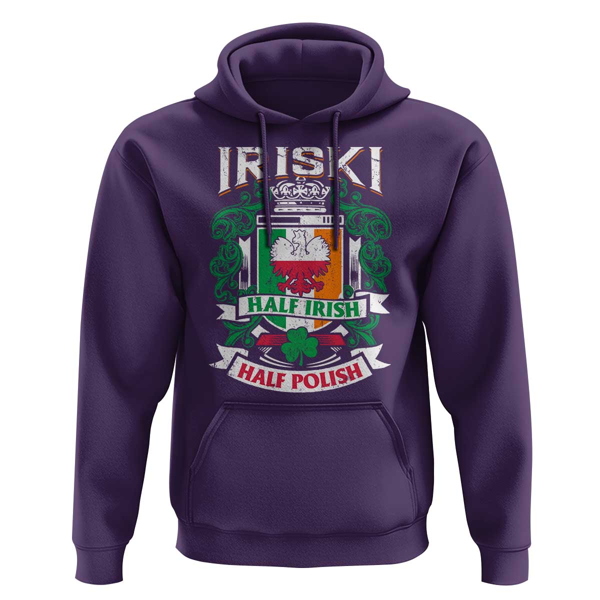Iriski Half Irish Half Polish Hoodie Polish St Patricks Day Eagle