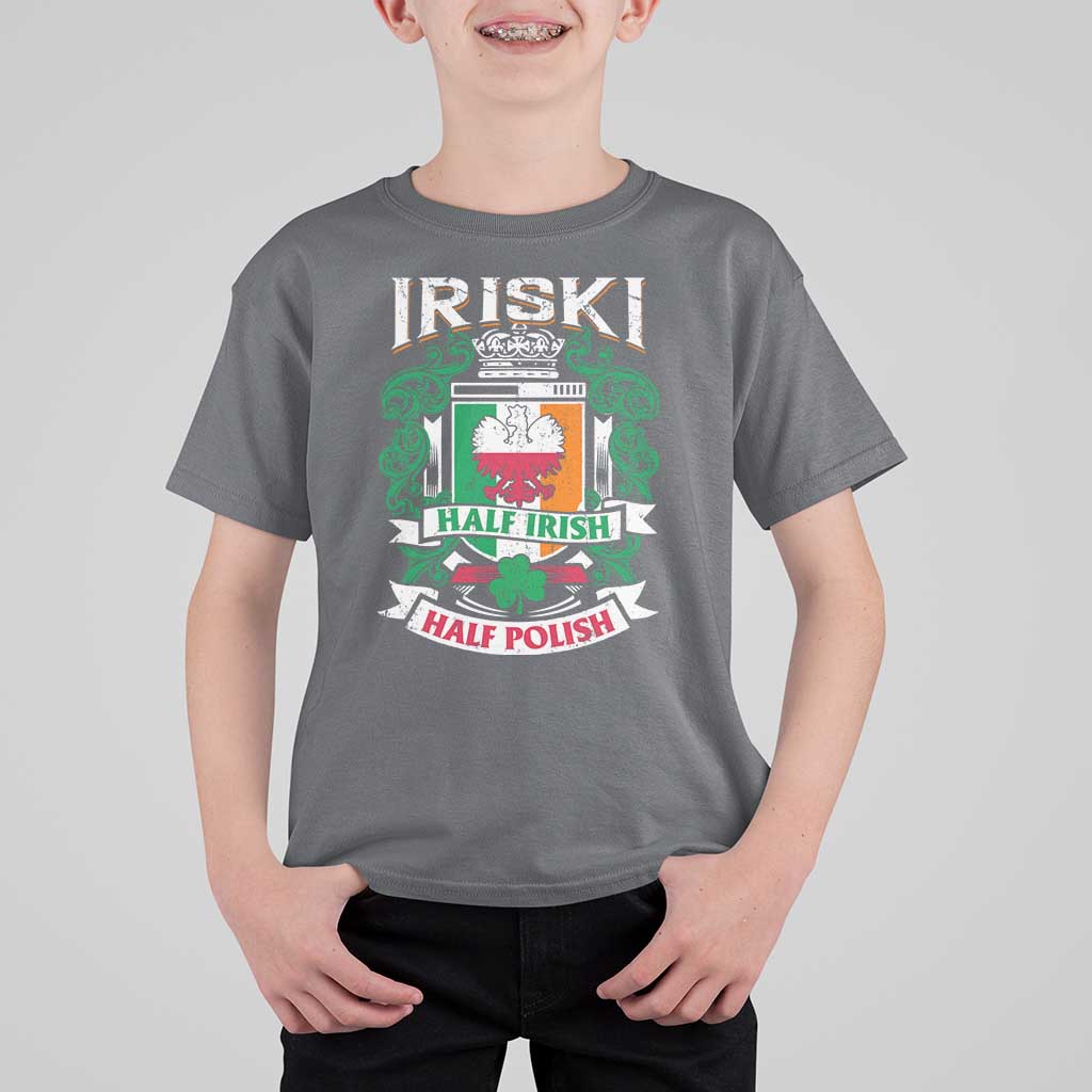 Iriski Half Irish Half Polish T Shirt For Kid Polish St Patricks Day Eagle