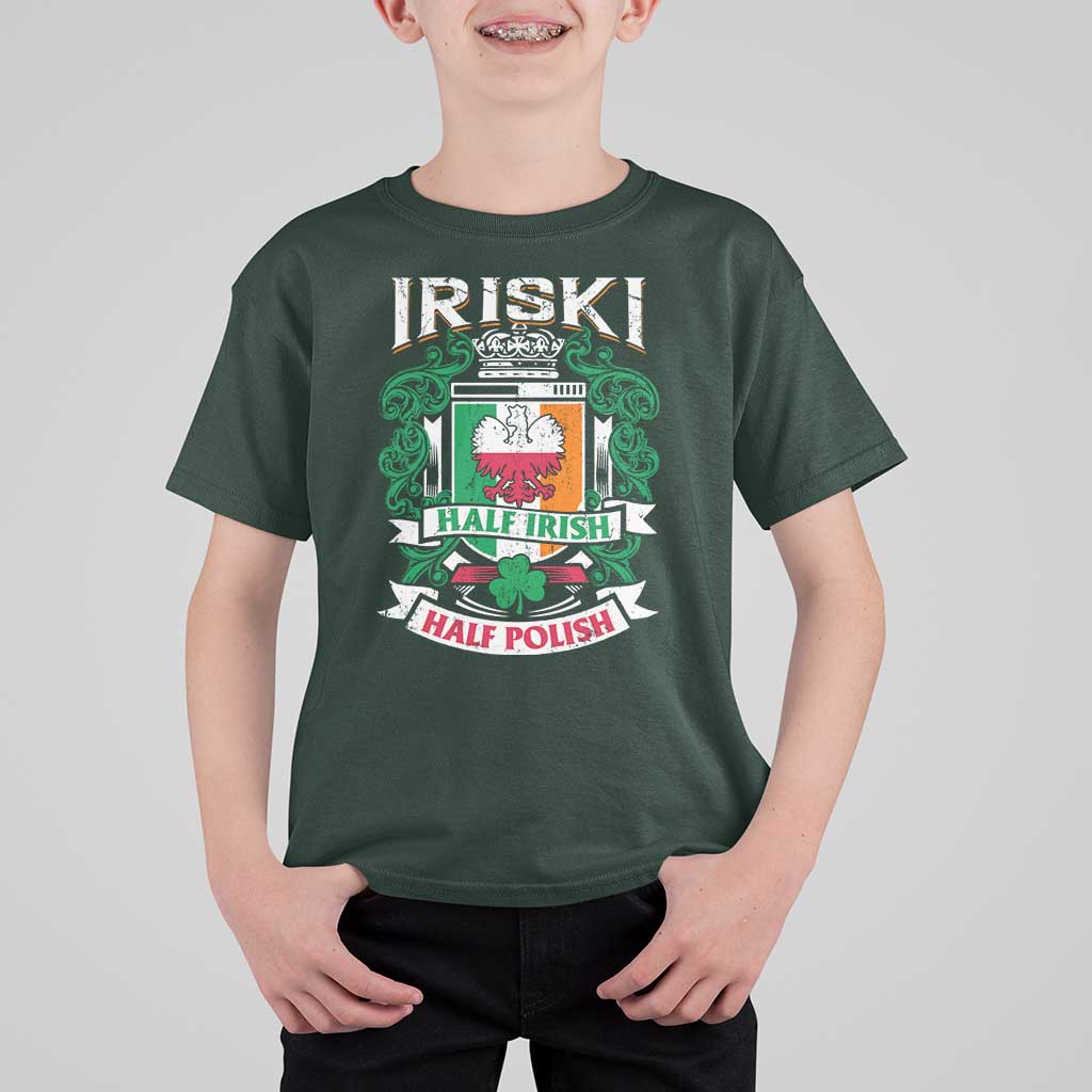 Iriski Half Irish Half Polish T Shirt For Kid Polish St Patricks Day Eagle