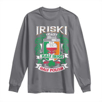 Iriski Half Irish Half Polish Long Sleeve Shirt Polish St Patricks Day Eagle
