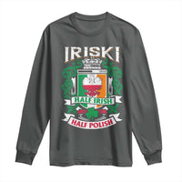 Iriski Half Irish Half Polish Long Sleeve Shirt Polish St Patricks Day Eagle