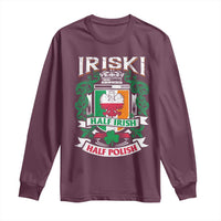 Iriski Half Irish Half Polish Long Sleeve Shirt Polish St Patricks Day Eagle