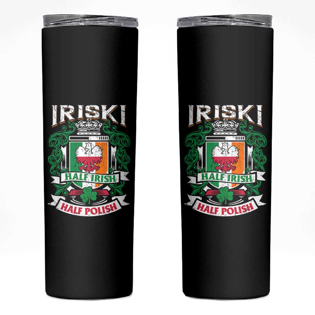 Iriski Half Irish Half Polish Skinny Tumbler Polish St Patricks Day Eagle