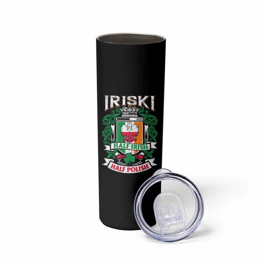 Iriski Half Irish Half Polish Skinny Tumbler Polish St Patricks Day Eagle