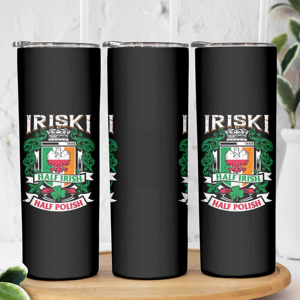 Iriski Half Irish Half Polish Skinny Tumbler Polish St Patricks Day Eagle