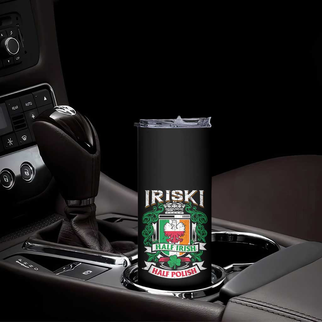 Iriski Half Irish Half Polish Skinny Tumbler Polish St Patricks Day Eagle