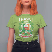 Iriski Half Irish Half Polish T Shirt For Women Polish St Patricks Day Eagle