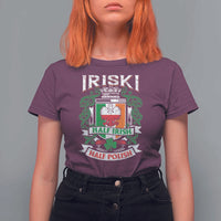 Iriski Half Irish Half Polish T Shirt For Women Polish St Patricks Day Eagle