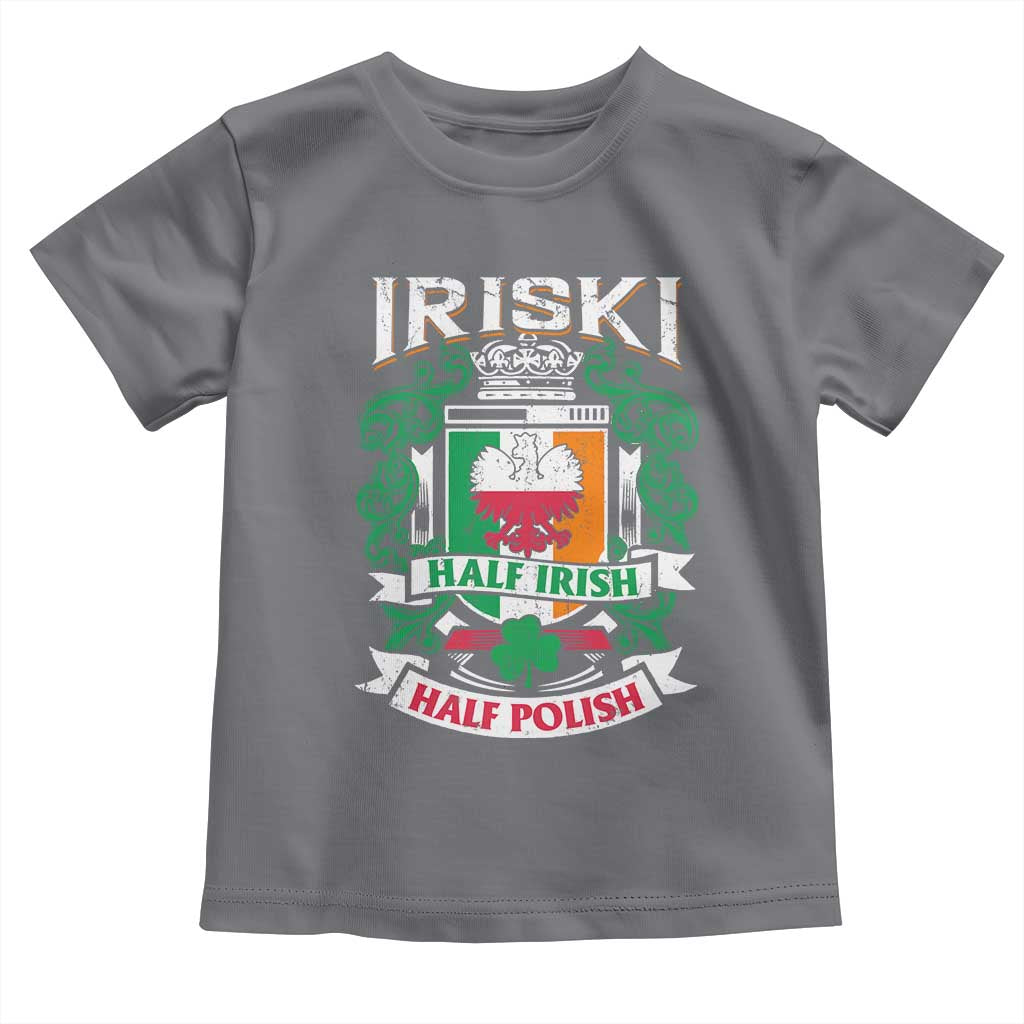 Iriski Half Irish Half Polish Toddler T Shirt Polish St Patricks Day Eagle